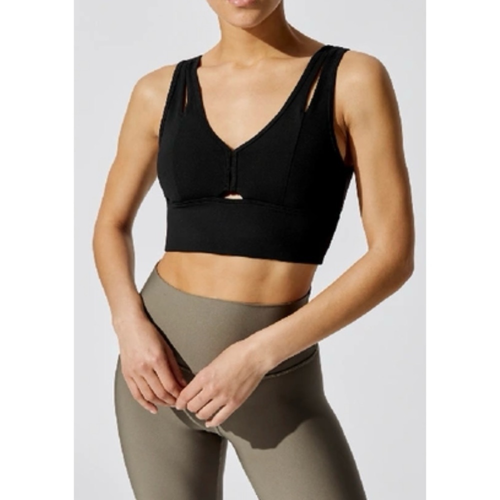 ALO Black United Long Sports Bra